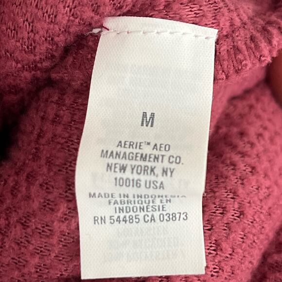 Aerie Dream Sherpa Shearling Sweatshirt Sz M Pink Quarter Zip Pullover Gorpcore - Picture 6 of 8
